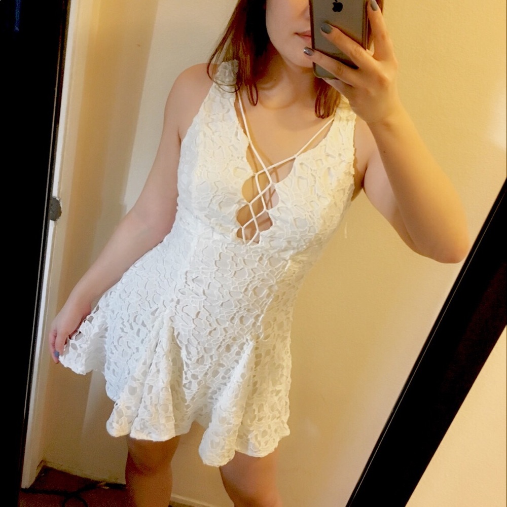 Tea N Cup White Lace Dress